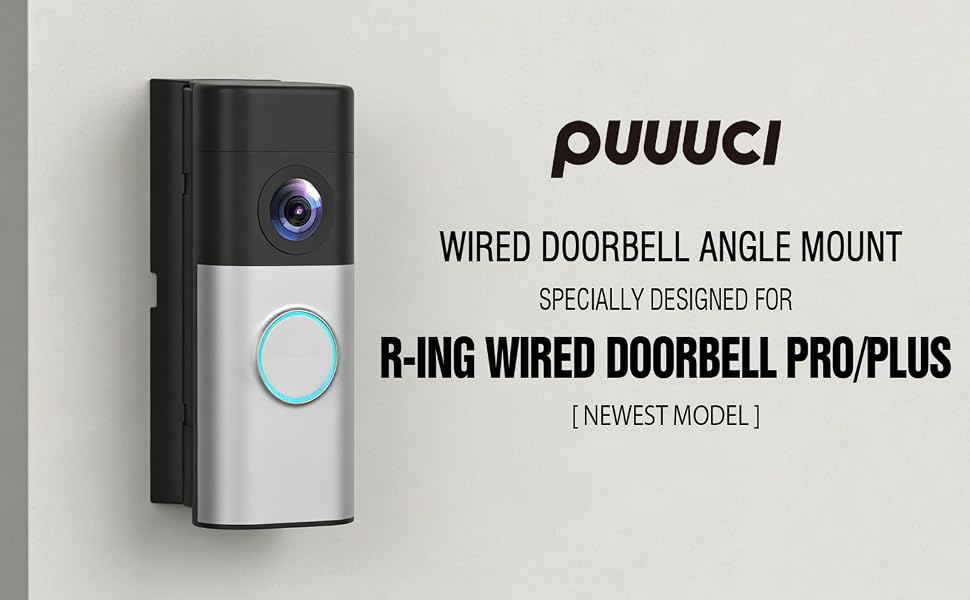 PUUUCI Video Doorbell Angle Mount for r-ing wired doorbell pro/plus