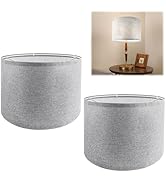 2 Pcs Lamp Shades, Lampshades for E14 Screw, 6 inch Fabric Lampshade, Tapered Drum Light Shade fo...