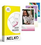 Heart Theme Sticky Back Photo Paper for Nelko PP01, Pocket Size (52.3x90mm), 10 Tear Off Sheets p...