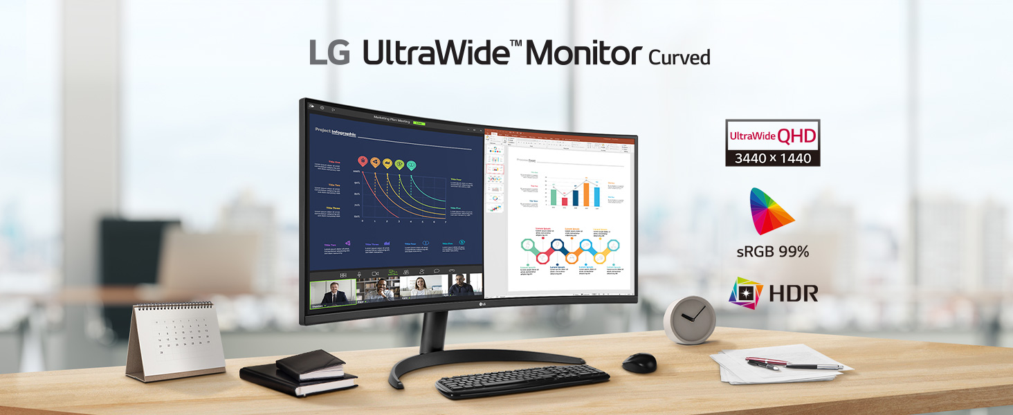 LG UltraWide QHD Curved Monitor-34WR50QK