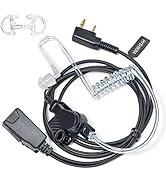 HYSHIKRA Walkie Talkie Headset with Microphone, 2 Pin Headset with PTT, Compatible with Kenwood and...