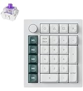 Keychron K0 Max QMK Wireless Number Keypad, Low-Profile RGB Backlit(Hot-Swappable) Red Switch Key...