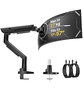 monTEK Heavy Duty Monitor Arm for 17–57” Ultrawide Screen up to 27KG, Aluminum Single Monitor Mou...