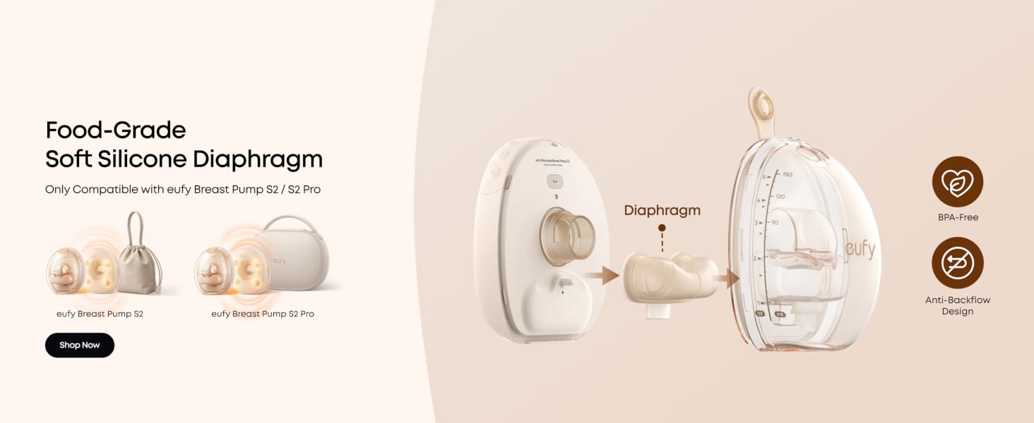 Text reads 'Food-Grade' 'BPA-Silicon Storage/Teething'. Clear silicone food storage containers or teething toys with measurements, shown on neutral beige background with product details.
