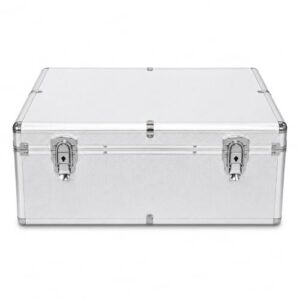DJ Flight Case Aluminium Style CD DVD Blu-ray Storage Box 500 Disc with Hanging Sleeves