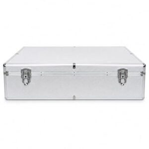 DJ Flight Case Aluminium Style CD DVD Blu-ray Storage Box 1000 Disc with Hanging Sleeves
