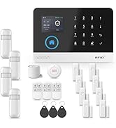 GSM & WIFI Wireless Home Security Systems 2.4-inch LCD Screen, 100+ Sensors, 120dB Siren Smart AP...