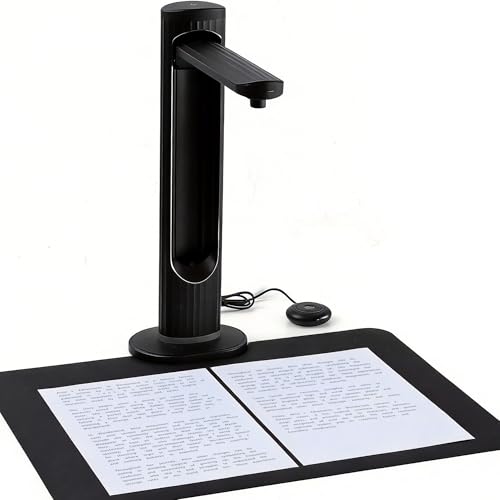 A3 Portable Document Scanner: 23MP Ultra High Resolution Camera Fast 1.5s Scan Auto Flatten Laser Alignment Compatible with Windows & Mac for Home Office School Library Professionals
