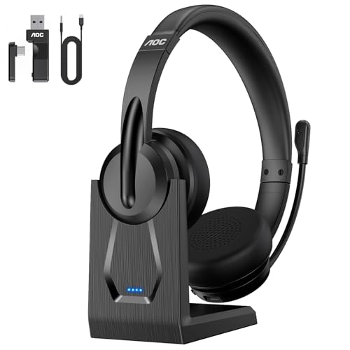 AOC Wireless Headset with Microphone for Work
