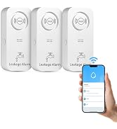 WiFi Water Leak Detector 2pack (2.4G WiFi), 90 dB Water Detector Alarm and App Alert, Wireless wa...