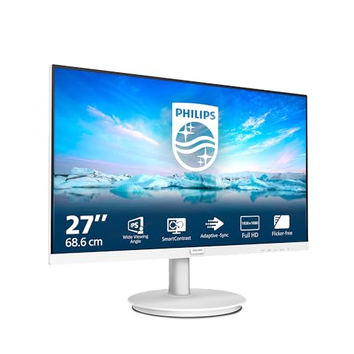PHILIPS 271V8AW- 27 Inch FHD White Monitor