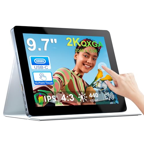 9.7 Inch 2K Portable Monitor Touchscreen