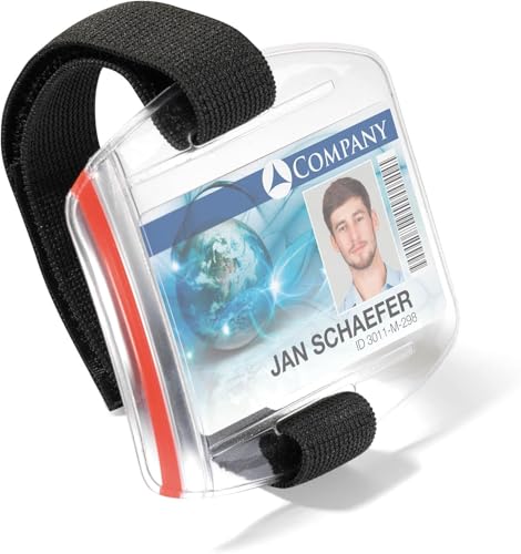 Durable Outdoor ID Badge Arm Band - Pack of 10 - Adjustable with Diameter of 7-18cm - Perfect For Security Staff