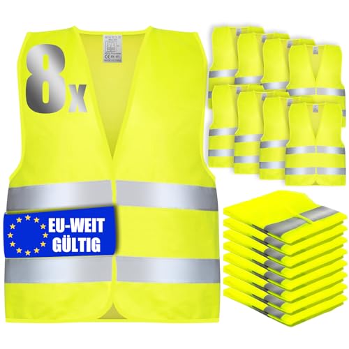 8 Pack Hi Vis Vest