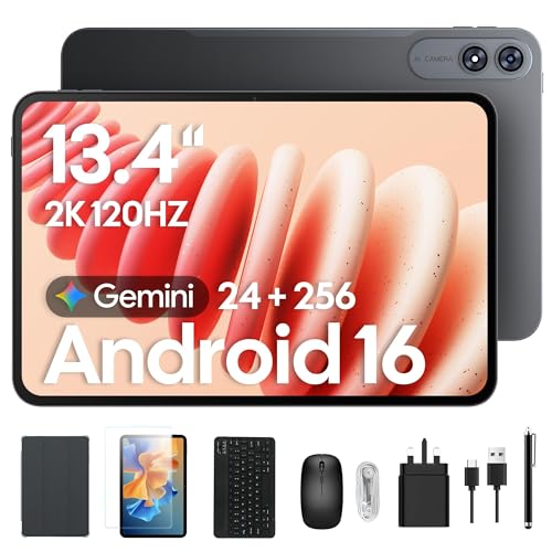 2026 Upgraded 13.4 inch Android 16 Tablet with Keyboard