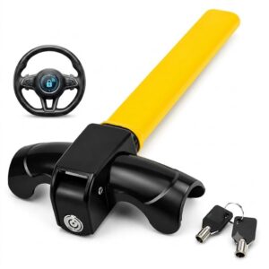 Heavy Duty Universal T Shape Steering Wheel Lock with 2 Keys