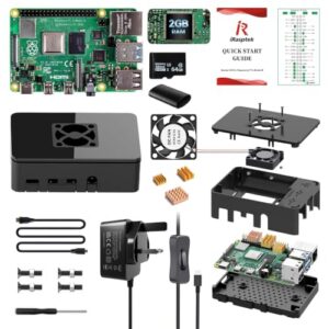 iRasptek Starter Kit for Raspberry Pi 4B 2GB RAM - 64GB SD Card Editio