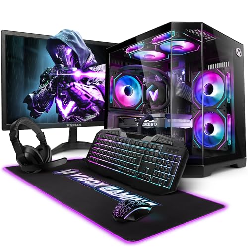 Vibox IV-344 Gaming PC Bundle • AMD Ryzen 7 5700X 8-Core • Nvidia RTX 5060 Ti 8GB • 16GB RAM • 1TB SSD • Windows 11 • 23" Monitor • WiFi