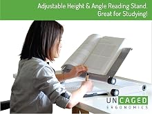 adjustable height angle ergonomic table holder riser mount lap desk couch