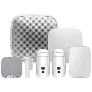 Ajax Smart Home Security System Wireless Alarm Kit with MotionCam | Protect Homes Boats Offices Garages and Holiday Properties (white)