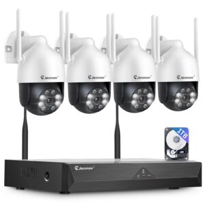 Jennov【5MP+360°PTZ】Wireless Security Camera System