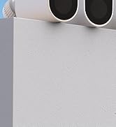 White rounded rectangular electronic devices with black camera lenses, mounted on light-colored surfaces against blue backgrounds.