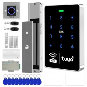 WiFi TUYA Complete Security Access System Kit with Waterproof RFID Touch Keypad Door Lock