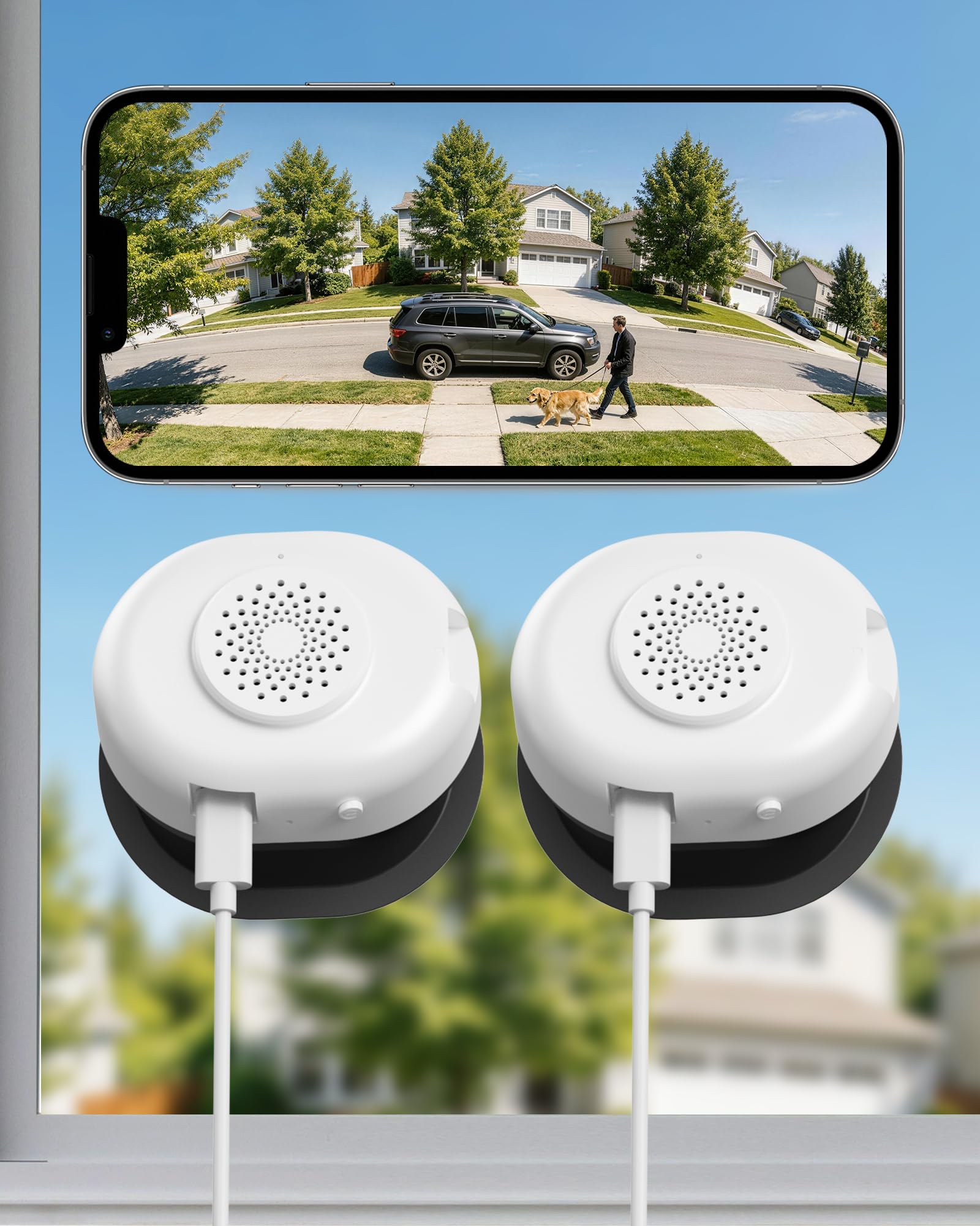Anlapus 2pack 3MP 2K Window security Camera for Home Security with 20° Tilt Mount