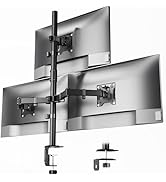 monTEK Stable Dual Monitor Stand for 17-32 Inch Computer Screen, Fully Adjustable Monitor Mount H...