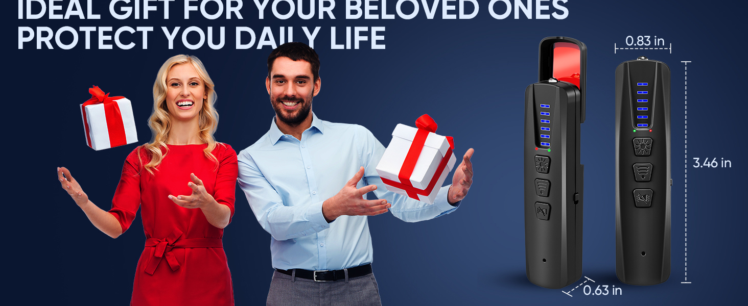 Text: 'IDEAL GIFT FOR YOUR BELOVED ONES', 'PROTECT YOUR DAILY LIFE'. Mobile phone case or screen protector promotional image with gift-giving theme.