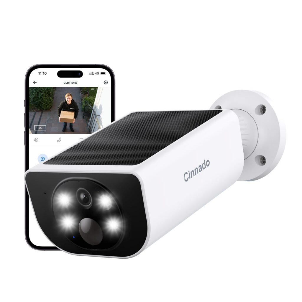 Cinnado Solar Security Camera Outdoor Wireless