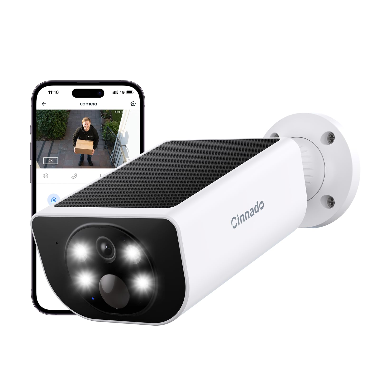 Cinnado Solar Security Camera Outdoor Wireless