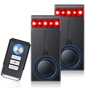 108dB Car Alarm System Anti-Theft Vibration Sensor & Red Light 2 Wireless Remote Anti Theft Vehic...