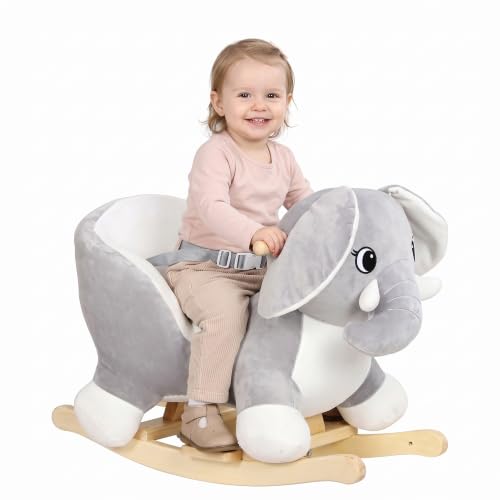AIYAPLAY Rocking Horse Elephant Design for Toddlers 18-36 Months