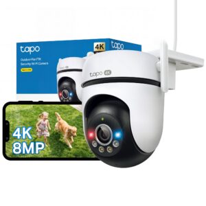 Tapo C550WS 4K 8MP Pan/Tilt Outdoor Security Camera Wi-Fi Outdoor Camera                                                          Wi-Fi 6 Dual-Band