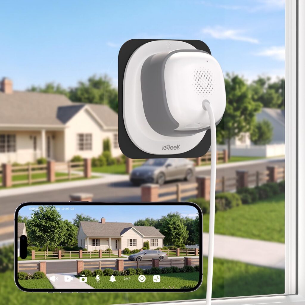 ieGeek Stick On Window Camera for Home Security Monitoring Outdoor