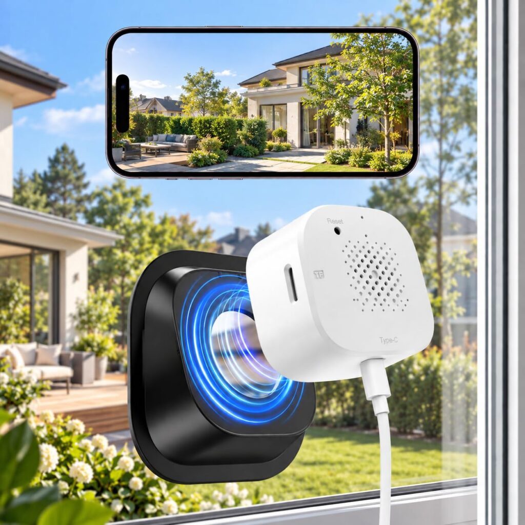 2K 3MP Window Security Camera with Motion Detection Indoor Window Cameras                                                          2.4GHz & 5GHz WiFi