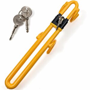 Steering Wheel Lock&Adjustable Car Heavy Duty Security Wheel Lock                                                          Includes 2 Keys |Copper Lock| Reinforced Steel Core| Adjustable 19-27 in |Universal Fit |Universal Auto Car Accessories