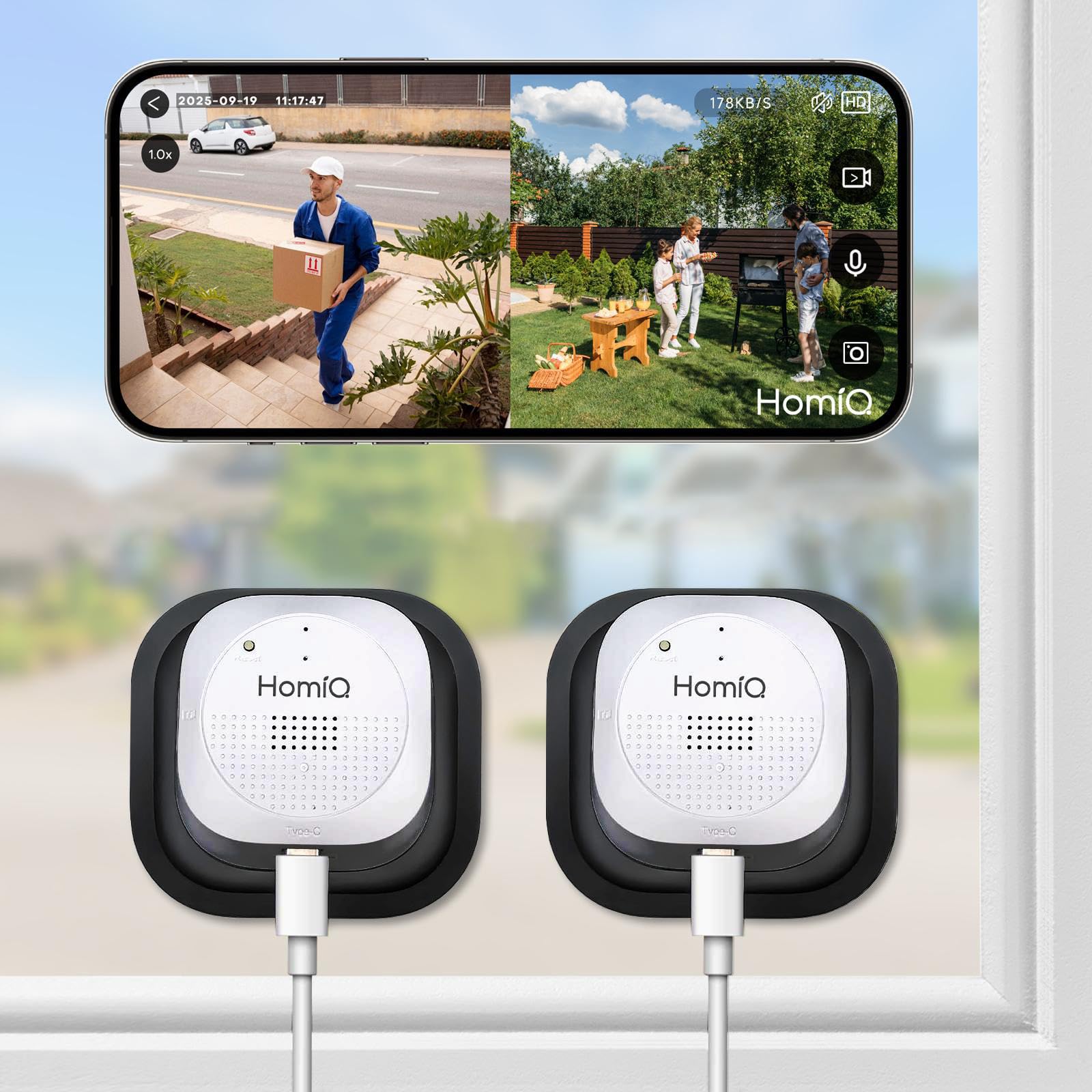 HomiQ W8 3MP Window Security Camera